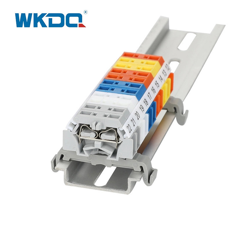 260-301B Đầu nối khối đầu cuối loại lò xo Snap In Mount Không vít 2 dây dẫn Tiết kiệm thời gian Chất lượng cao Màu xám