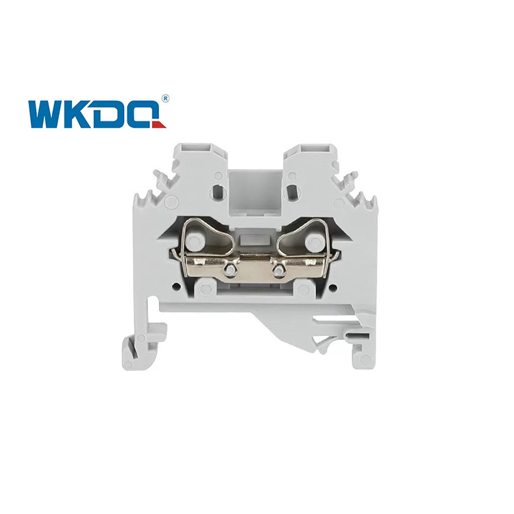 281-101 Rail Mount Wire Spring Terminal Block Connector Đánh dấu trung tâm cho hộp phân phối Nylon PA66 Màu xám