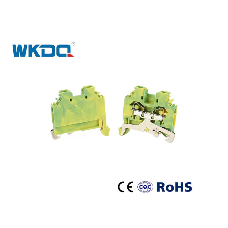 281-107 Đầu nối khối đầu cuối loại lò xo điện đa năng 4mm Màu xanh lá cây chống rung tiêu chuẩn