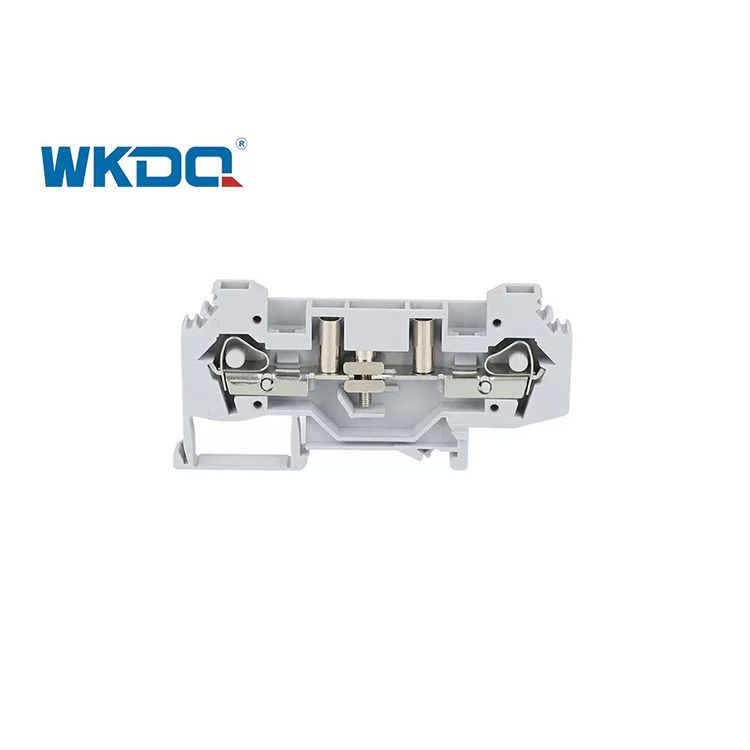 282-131 Thử nghiệm Đầu nối khối đầu cực kẹp lò xo điện 2 Dây dẫn cho hộp phân phối Màu xám nylon PA66
