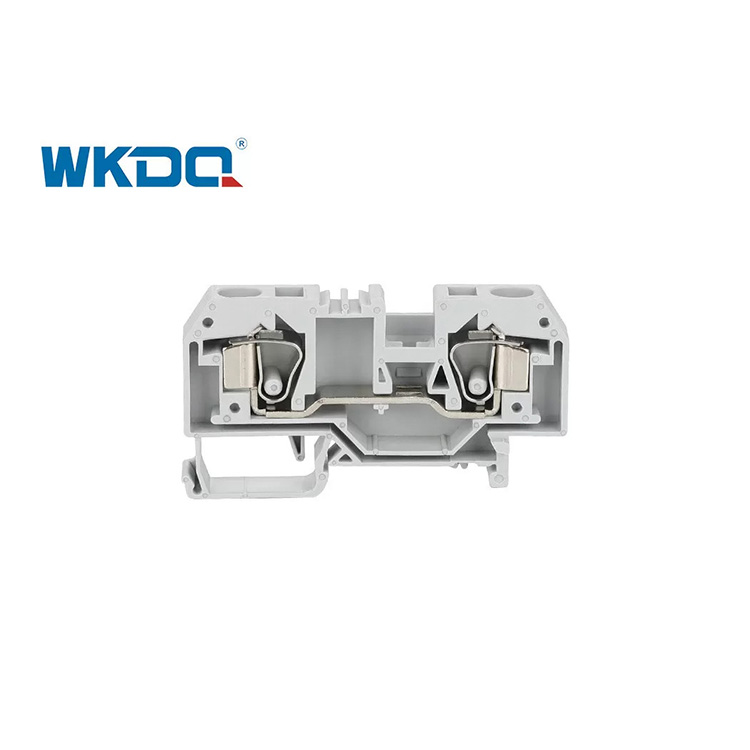 284-901 Nạp Qua Đầu Nối Khối Đầu Kẹp Lò Xo, Kết Nối Lồng Lò Xo Cho 35Mm Din Gắn Nylon Màu Xám PA66