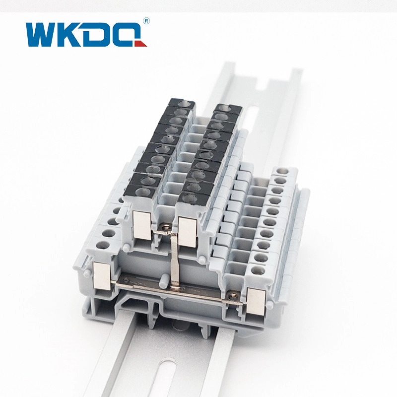 Khối đầu cuối cấp 2 loại trục vít 35mm Din Rail với chất kết dính đẳng thế