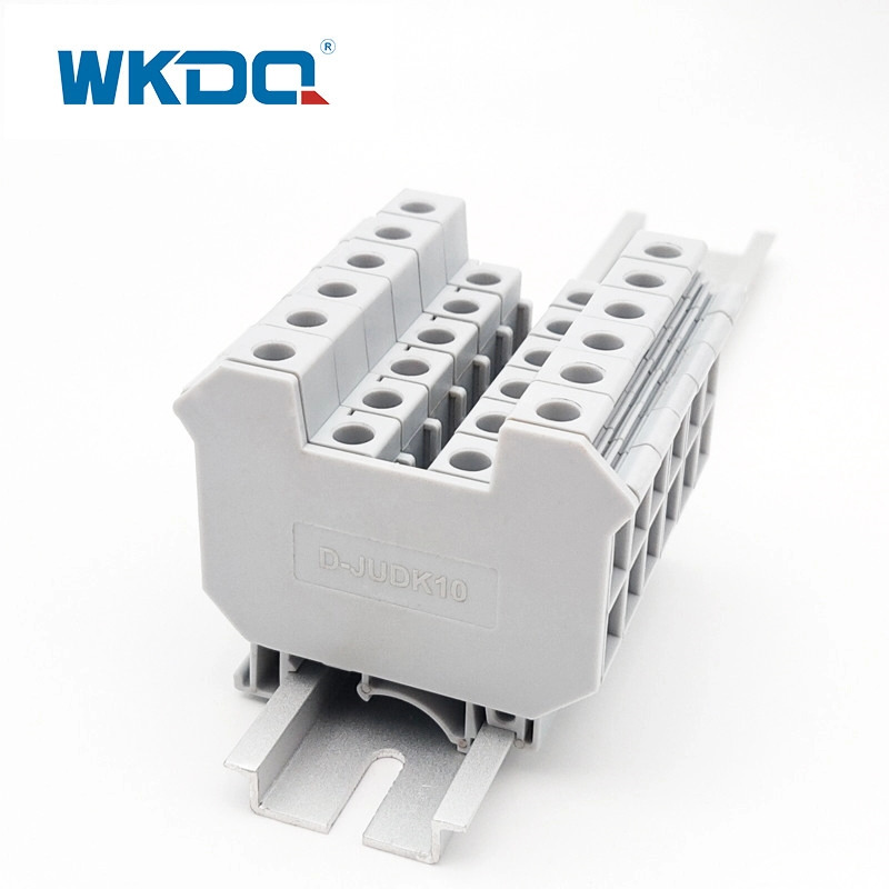 D-JUDK 10 End Cover_End Tấm nylon màu xám cho khối đầu nối trục vít để điều khiển máy điện