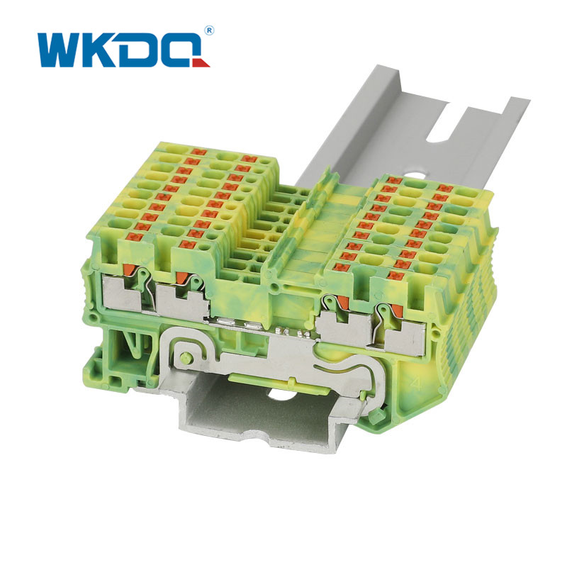 Din Rail Đầu nối khối thiết bị đầu cuối điện được gắn tiện lợi với tuổi thọ cao