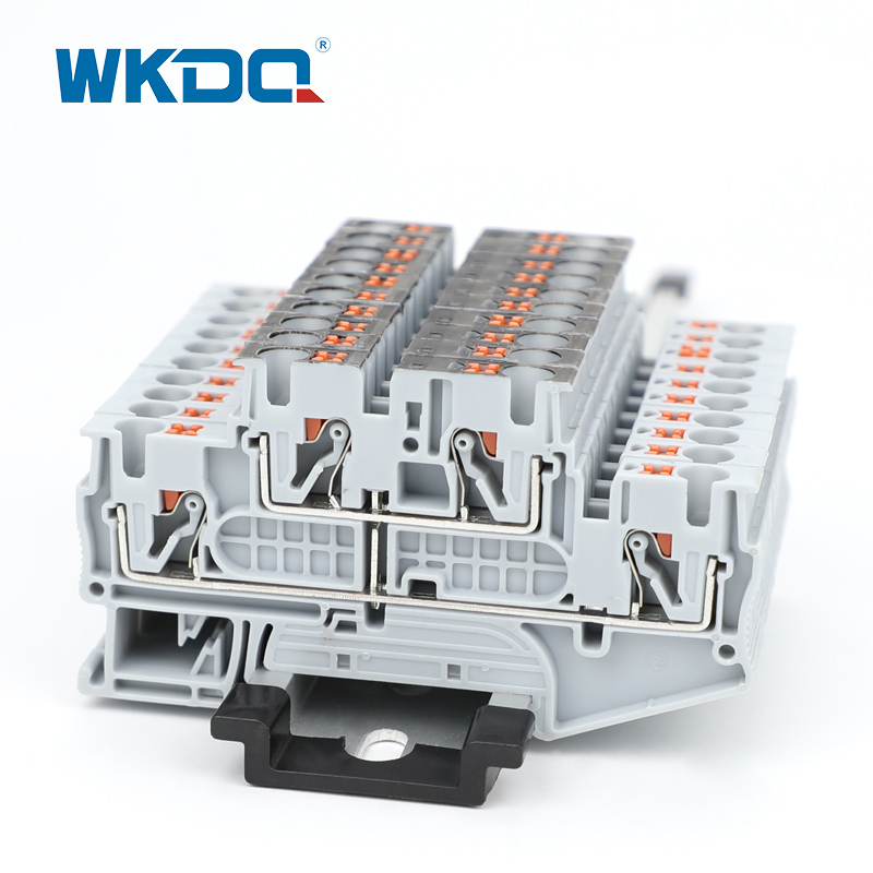 Nguồn cấp dữ liệu Din Rail qua khối nhà ga 2 tầng