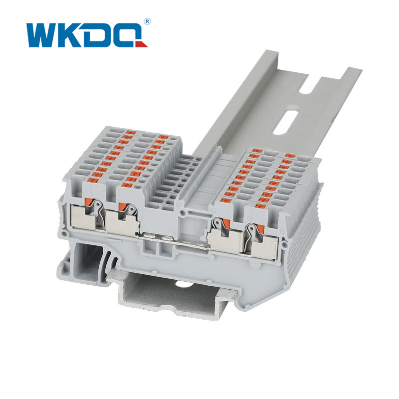 Din Rail Push In Connection Vít Đầu nối dây đầu cuối Chứng nhận CE / RoHS