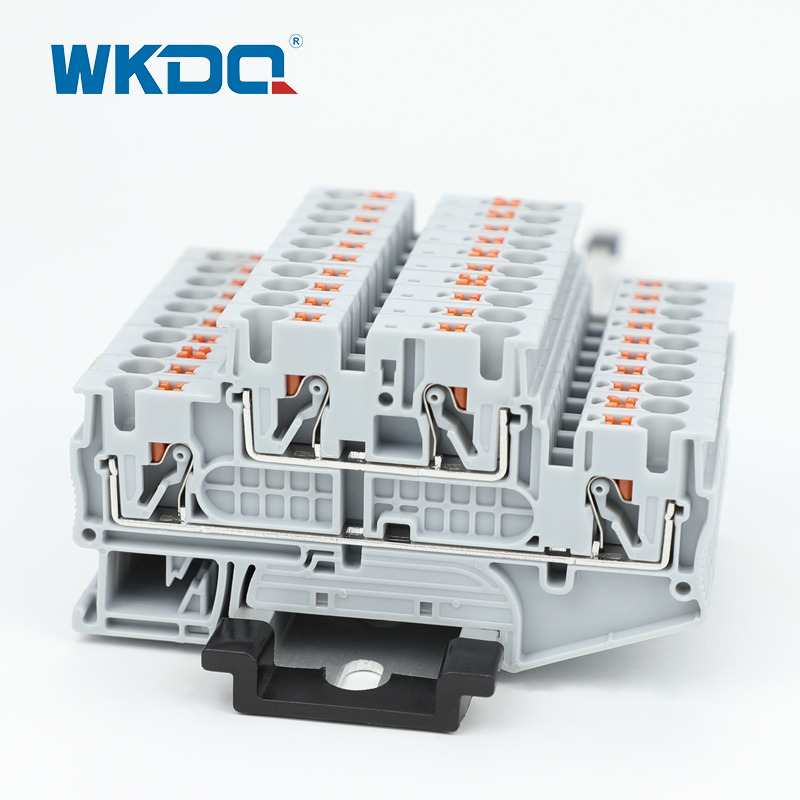 Din Rail Đẩy vào khối thiết bị đầu cuối cấp đôi