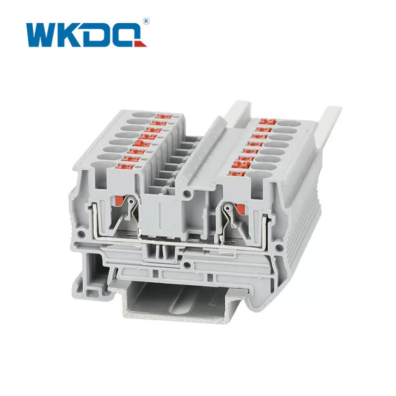 JPT 4 Đẩy lò xo điện áp thấp Din Rail trong cài đặt khối đầu cuối mà không cần công cụ