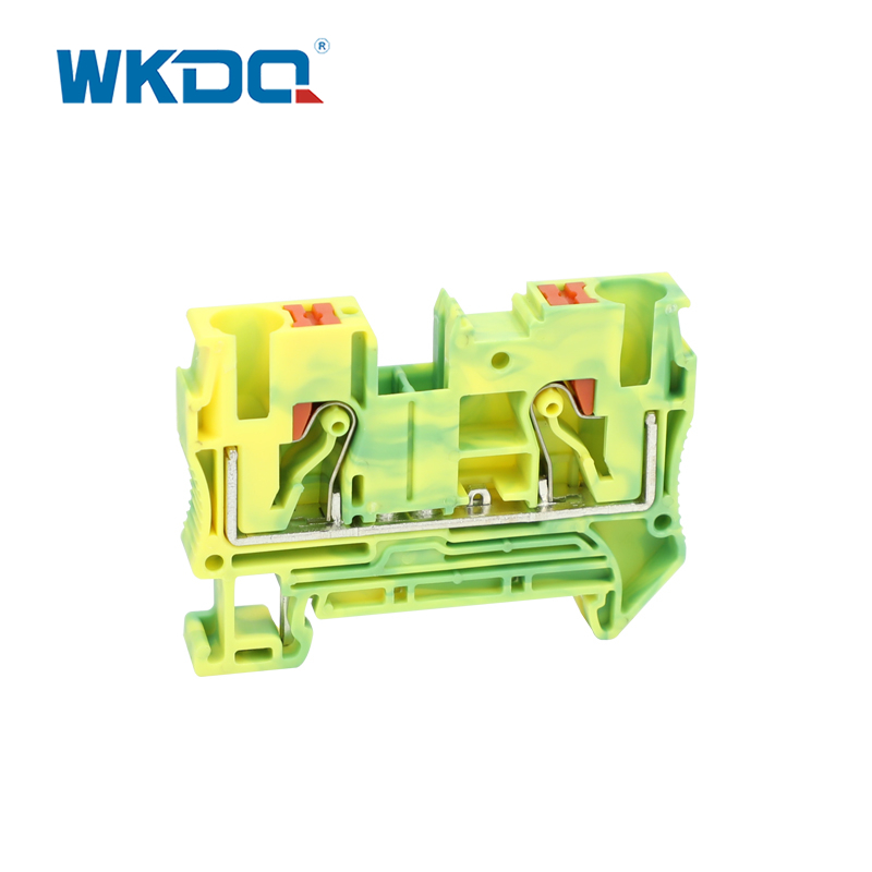 JPT 6-PE Đẩy vào đầu nối khối đầu cuối PT Nạp thông qua nối đất Bảo vệ PE Mô-đun màu xanh lá cây và màu vàng