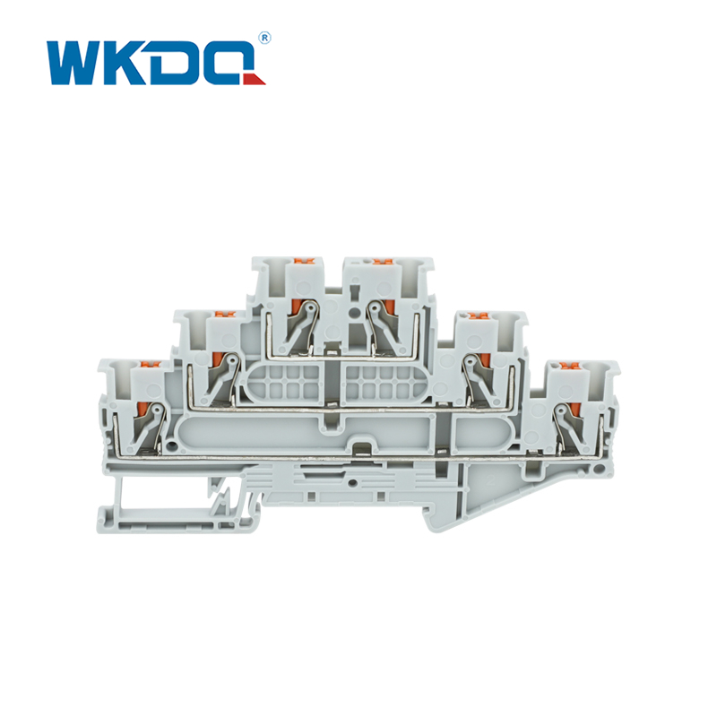 JPT2.5-3L Đẩy ba cấp vào khối thiết bị đầu cuối Khối thiết bị đầu cuối gắn trên đường ray Din
