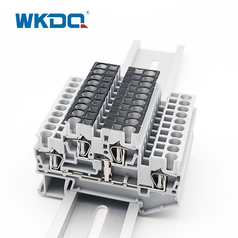 Khối đầu cuối kẹp lò xo 2 lớp JSTTB 2.5-PV Din Rail 4 dây dẫn