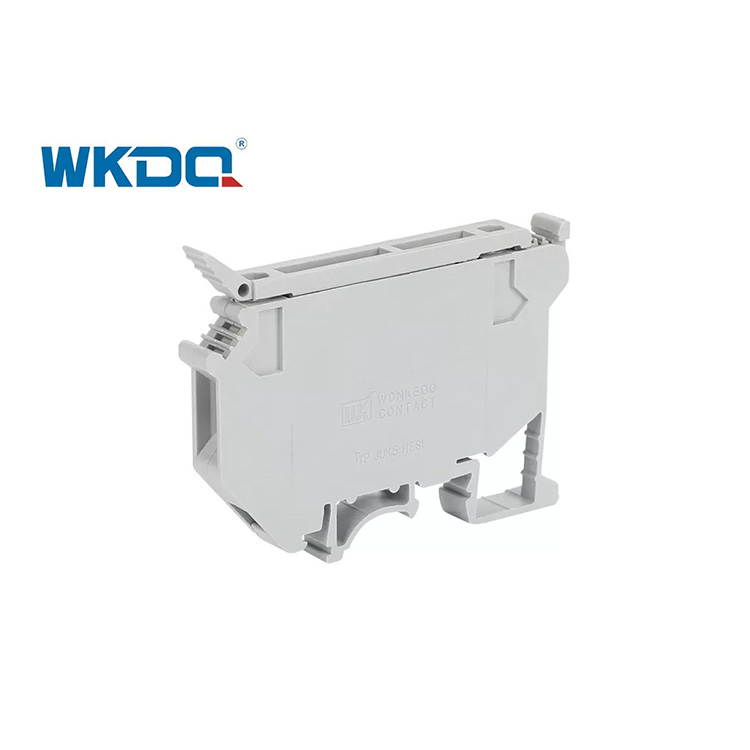 Đầu nối khối đầu cuối trục vít JUK 5-HESI Loại đường ray Uk Series Màu xám và đen