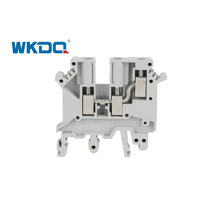 JUK5 TWIN Din Rail Power Terminal Block Vật liệu kim loại bằng đồng và thép