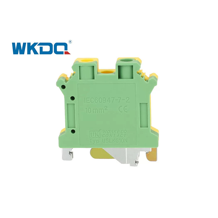 JUSLKG 10N Khối thiết bị đầu cuối điện mặt đất của Vương quốc Anh, Đầu nối dây đầu cuối trục vít Loại đường ray PE Trái đất điện áp thấp
