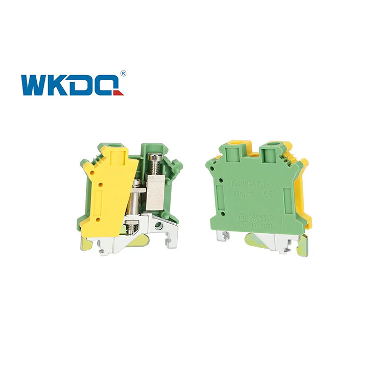 JUSLKG 10N Khối thiết bị đầu cuối điện mặt đất của Vương quốc Anh, Đầu nối dây đầu cuối trục vít Loại đường ray PE Trái đất điện áp thấp