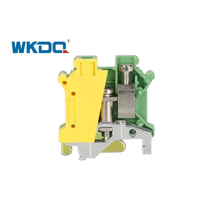 JUSLKG 10N Khối thiết bị đầu cuối điện mặt đất của Vương quốc Anh, Đầu nối dây đầu cuối trục vít Loại đường ray PE Trái đất điện áp thấp