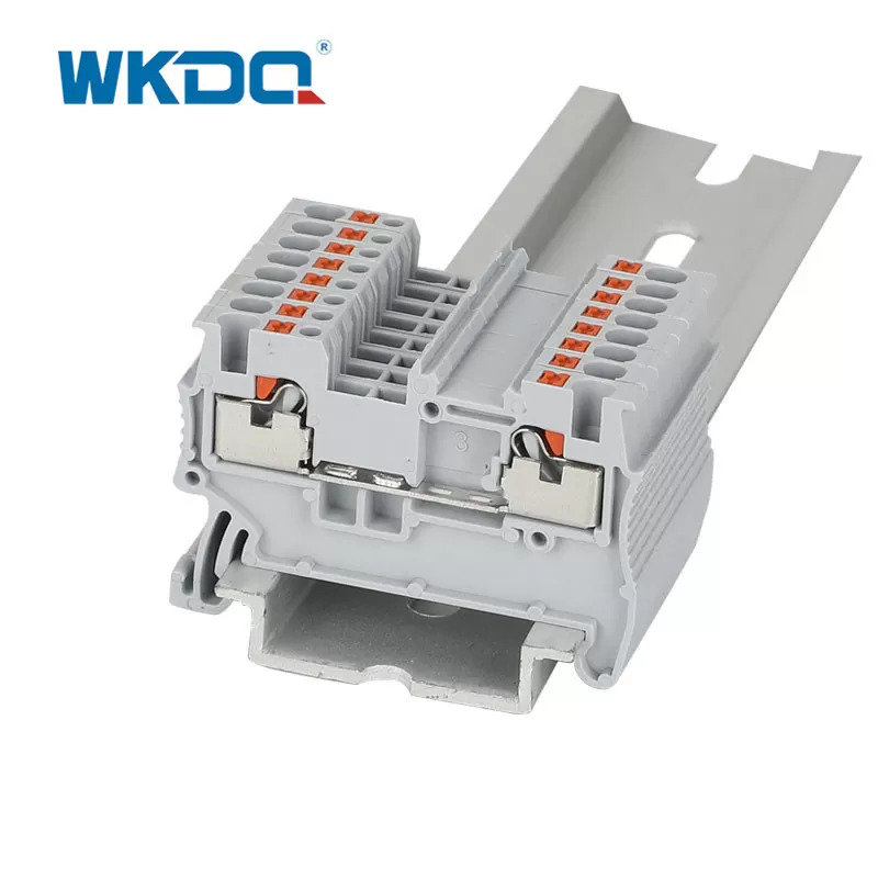 Khối đầu cuối nylon PA66 Din Rail NS35