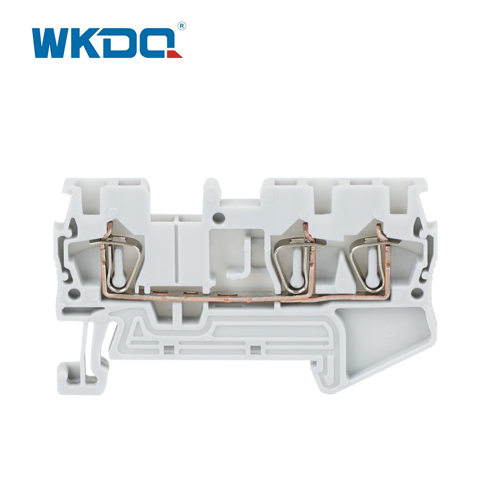 Khối thiết bị đầu cuối đường sắt DIN loại đôi lò xo